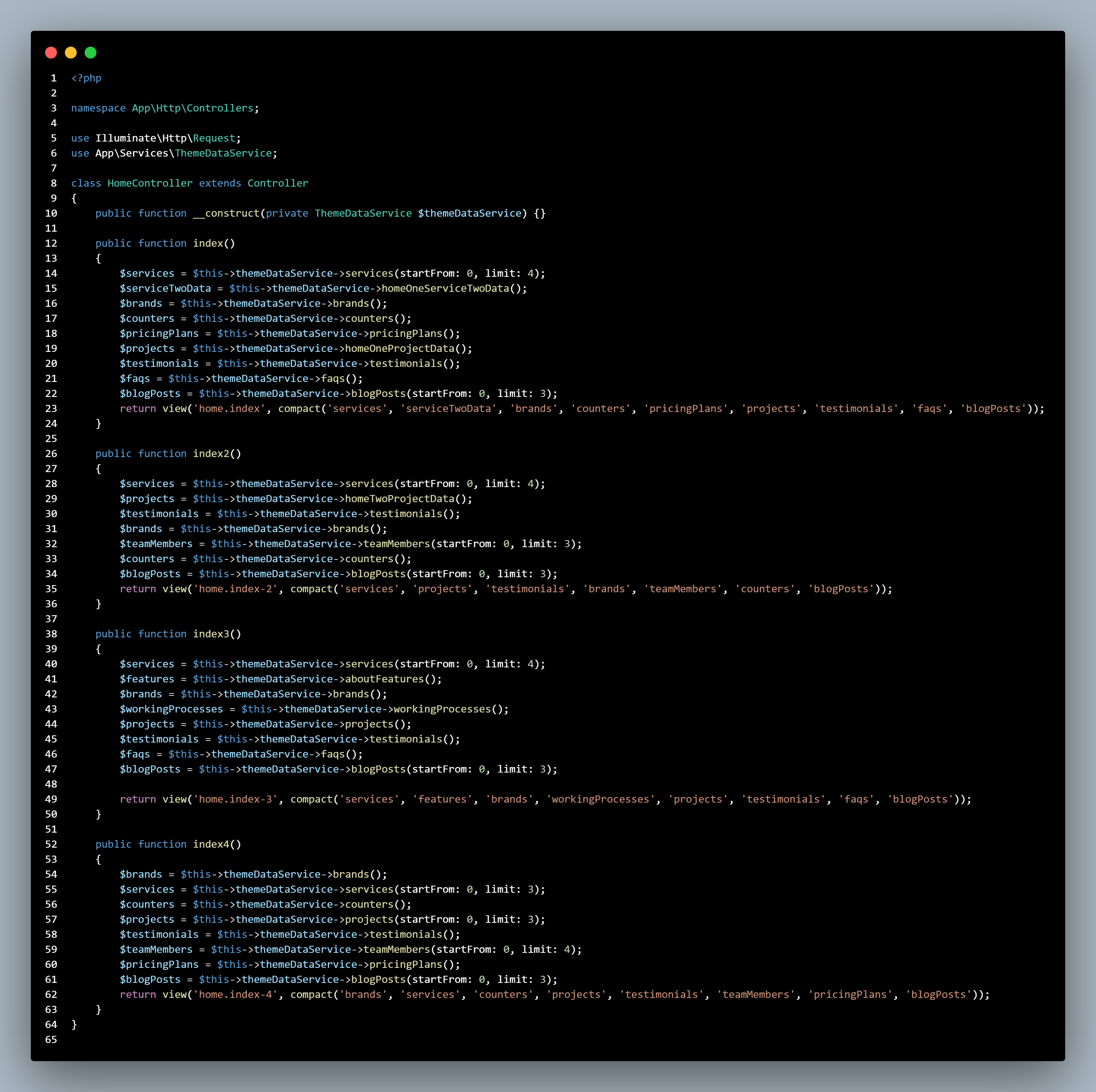 Controller screenshot