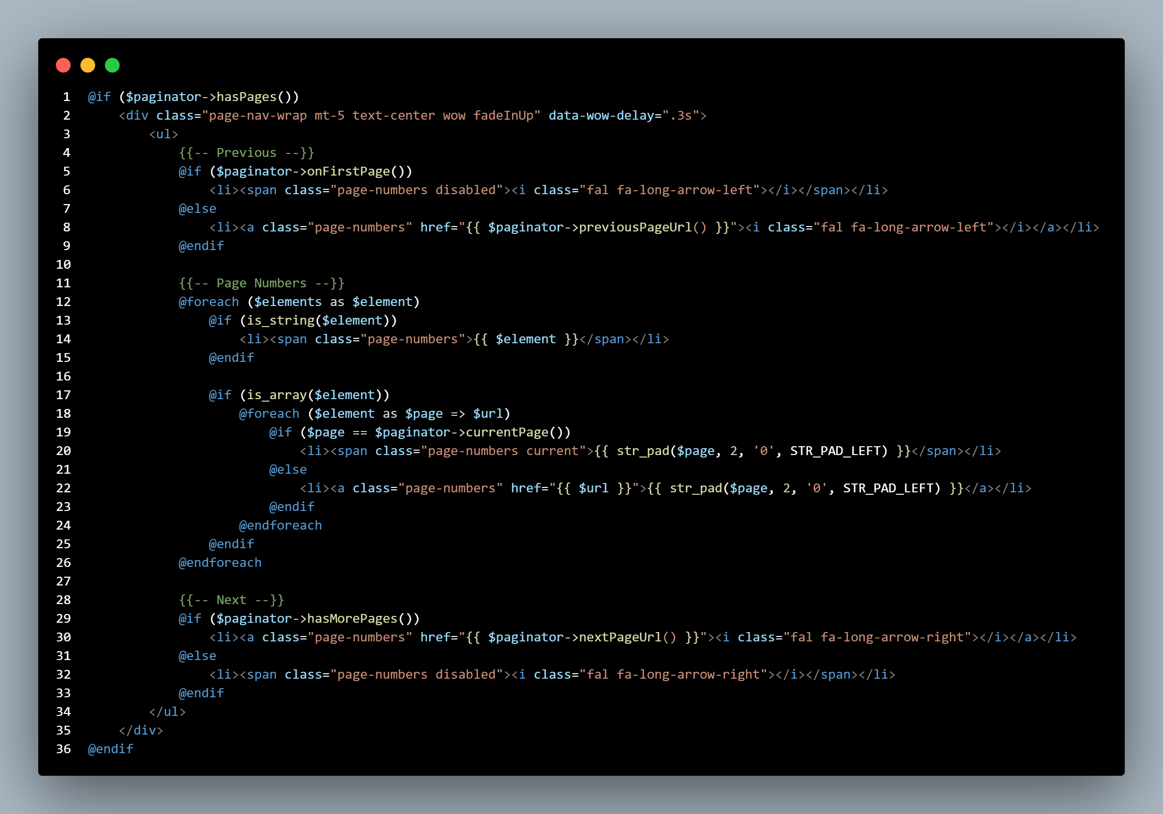 Theme data screenshot
