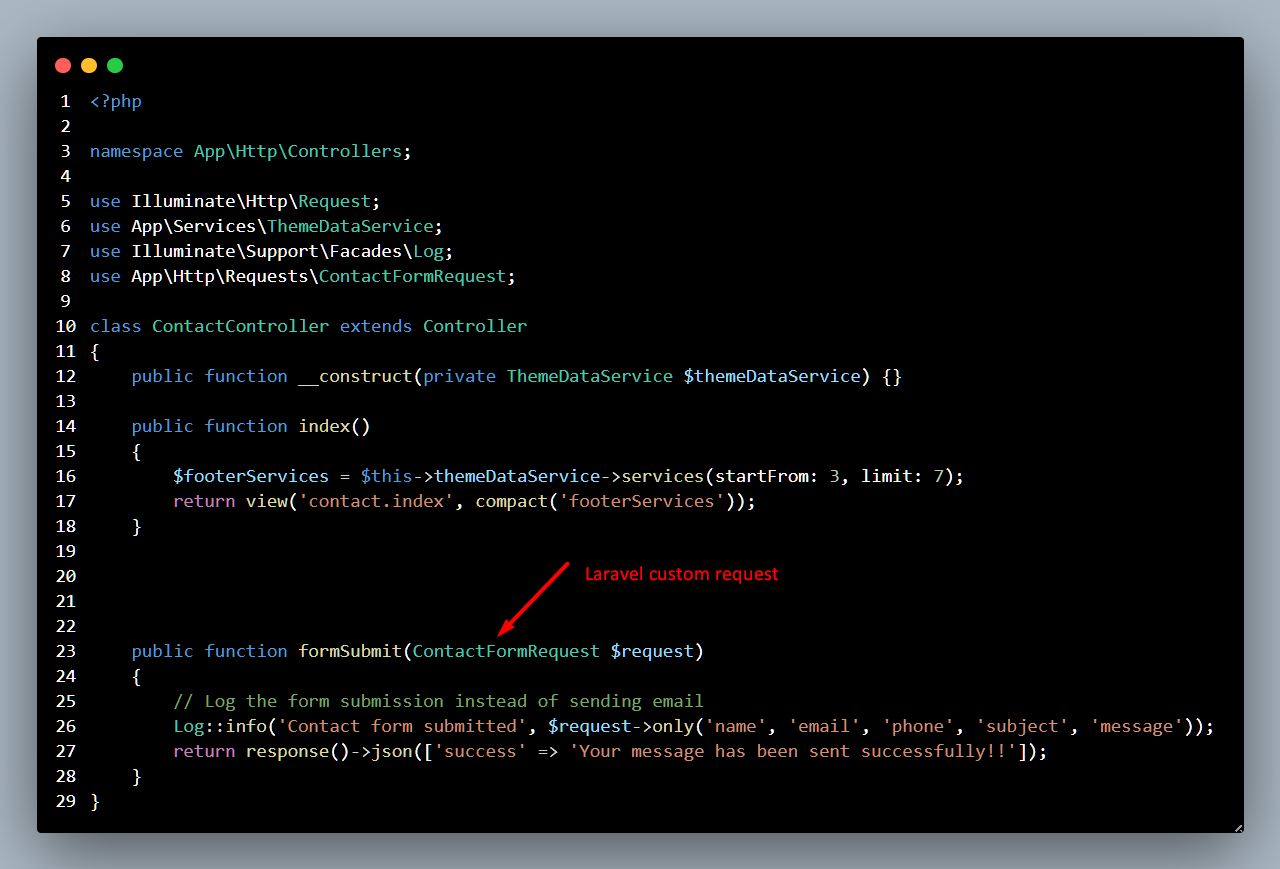 Props by component screenshot